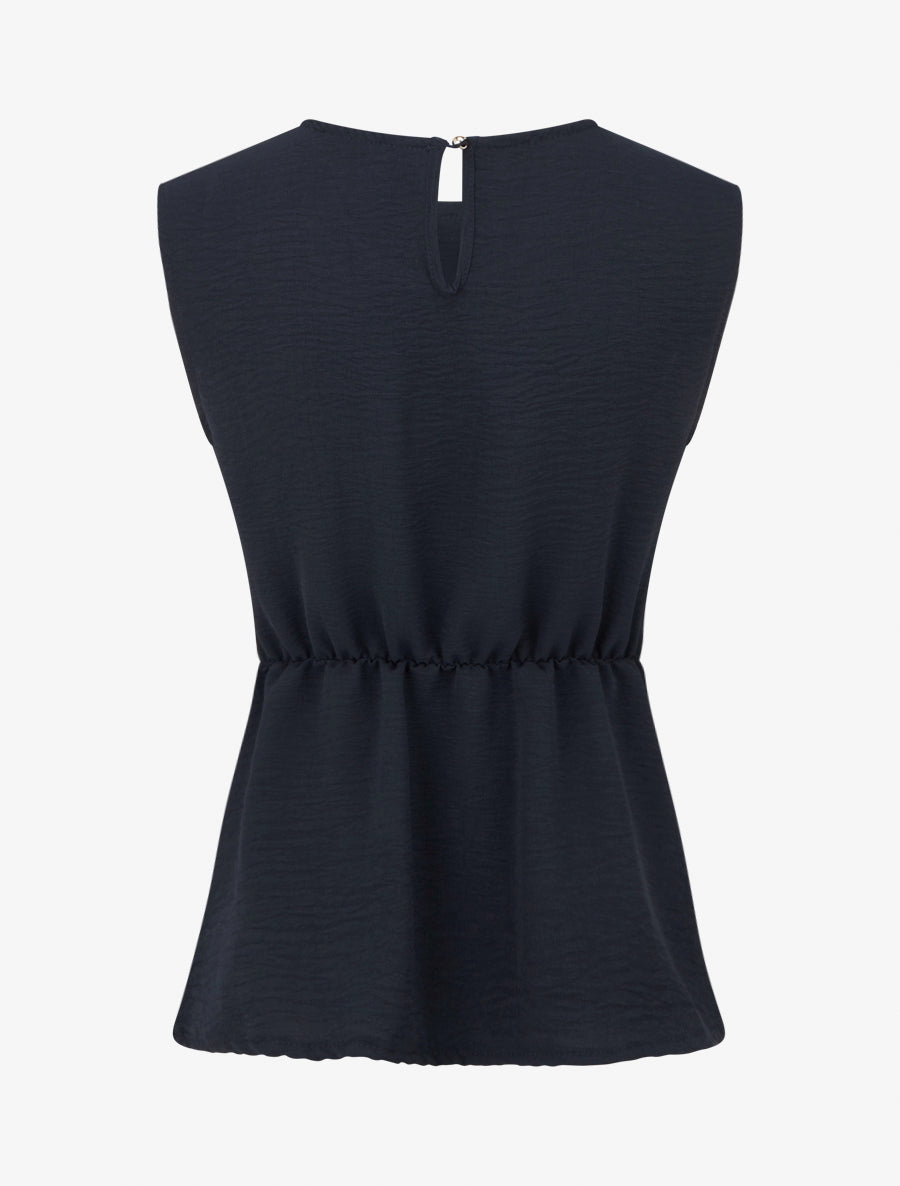 Top cintré à boucle décorative - Bleu nuit - 2