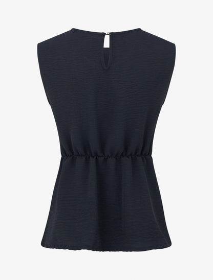 Top cintré à boucle décorative - Bleu nuit - 2