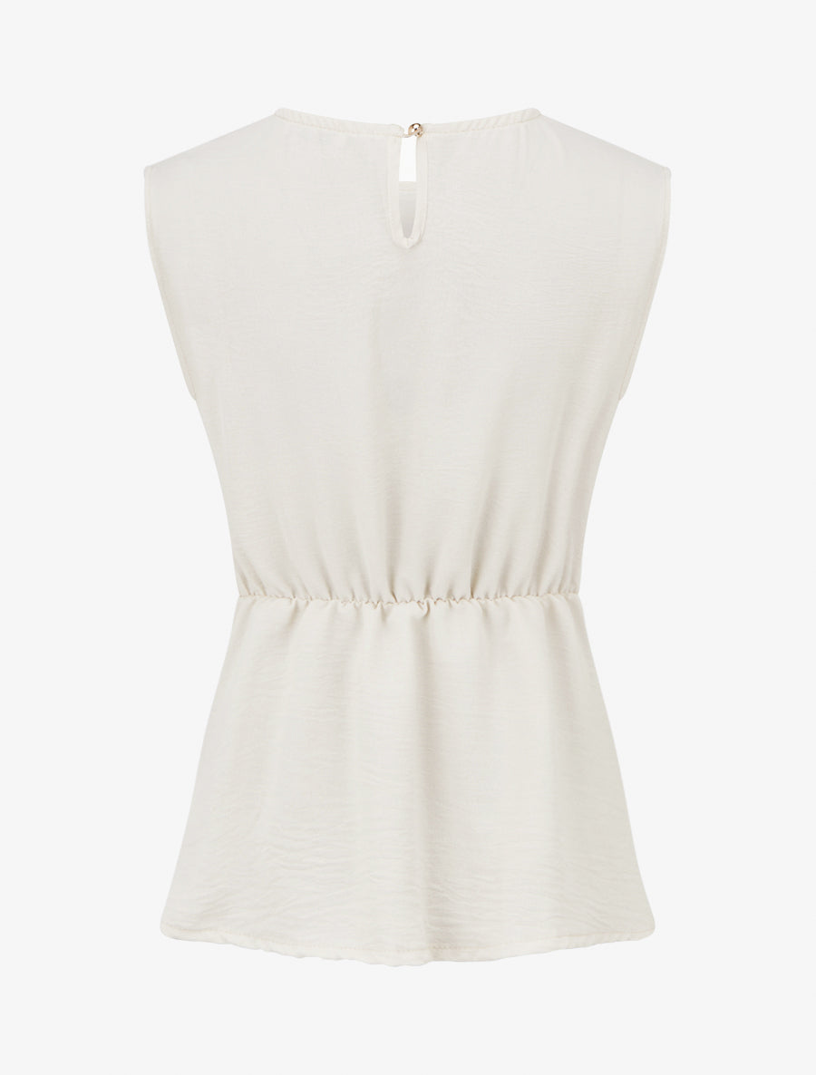 Top cintré à boucle décorative - Beige - 2