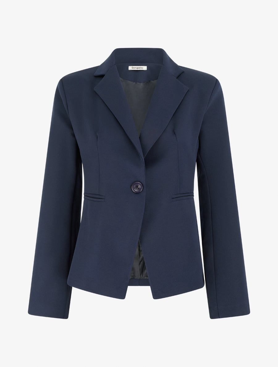 Blazer droit classique - Marine - 1