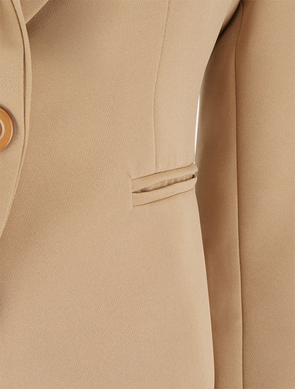 Blazer droit classique - Camel - 3