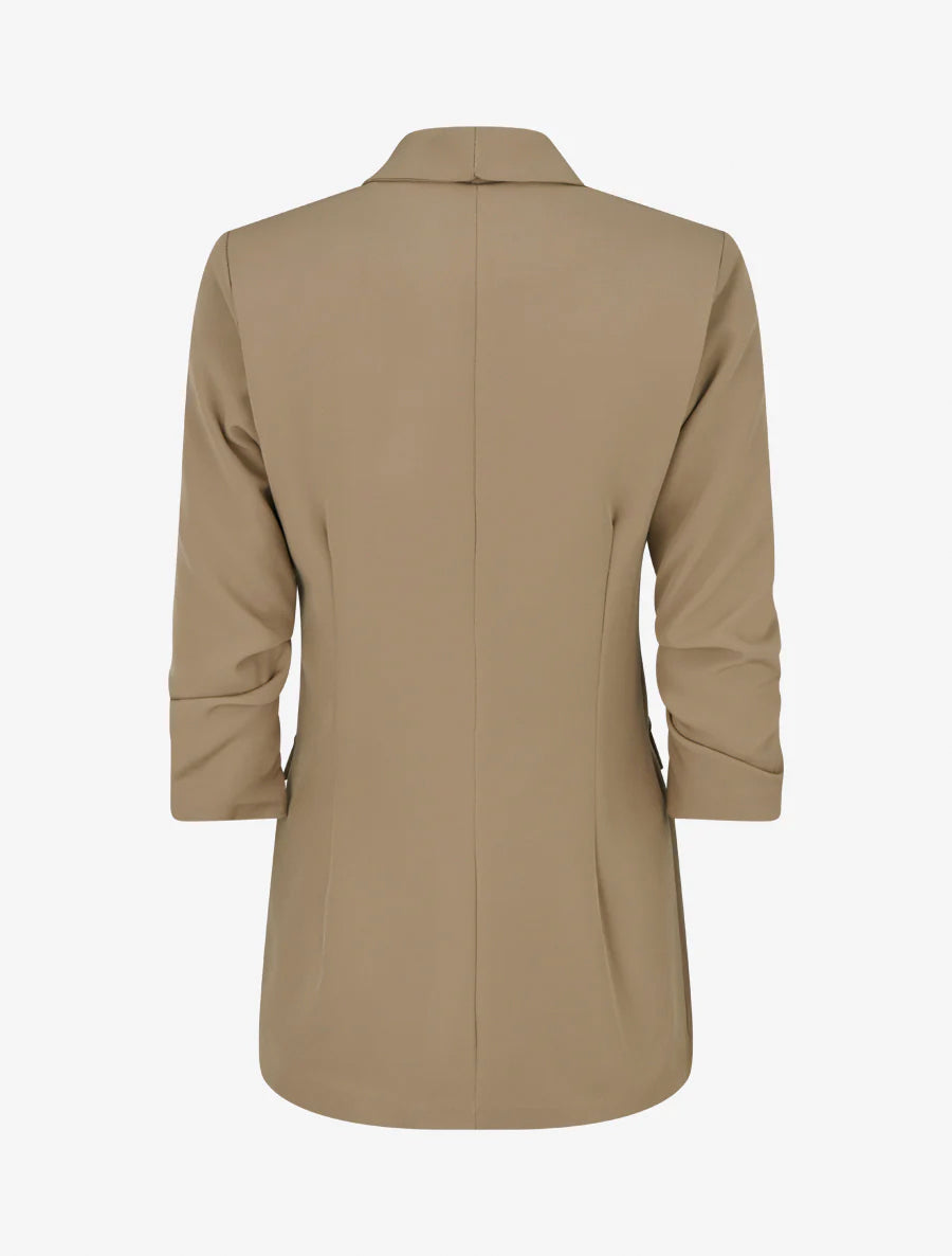 Blazer droit à épaulettes - Taupe