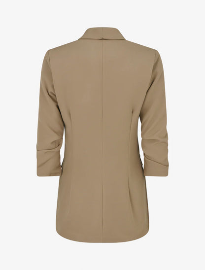 Blazer droit à épaulettes - Taupe