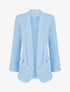 Blazer uni à manches longue - Bleu ciel - 1