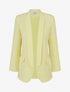 Blazer uni à manches longue - Jaune citron - 1