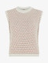 Pull sans manches motif nid d&