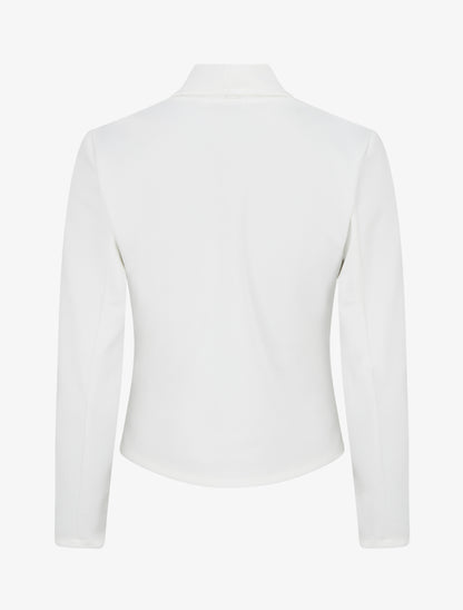 Veste en suédine à poches décoratives zippées - Blanc - 2