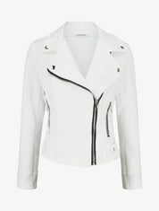 Veste en suédine style perfecto - Blanc - 1