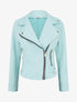 Veste en suédine style perfecto - Turquoise - 1