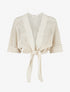 Gilet ajouré à nouer - Beige - 1