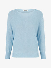 Pull irisé à manches chauve-souris - Bleu ciel - 1