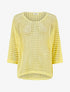 Pull uni ajouré à manches courtes - Jaune - 1