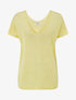 Top droit en maille à manches courtes - Jaune - 1