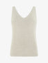 Top uni irisé en maille - Beige - 1