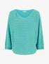 Pull fin irisé à manches chauves-souris - Vert d&