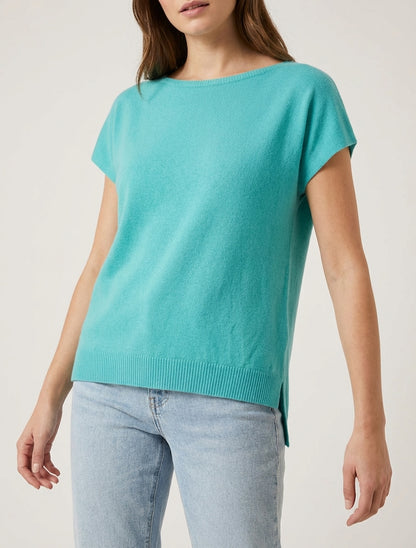 Pull fin uni en maille - Vert d&