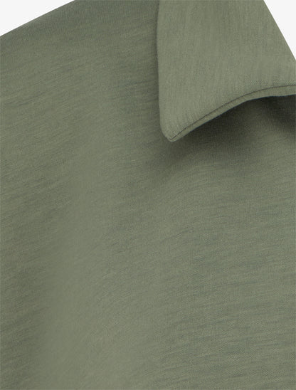 Veste coupe boule zippée effet froncé - Kaki - 3