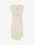 Robe sans manches unie style portefeuille - Beige - 1