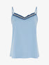 Débardeur à col V brodé - Bleu ciel - 1