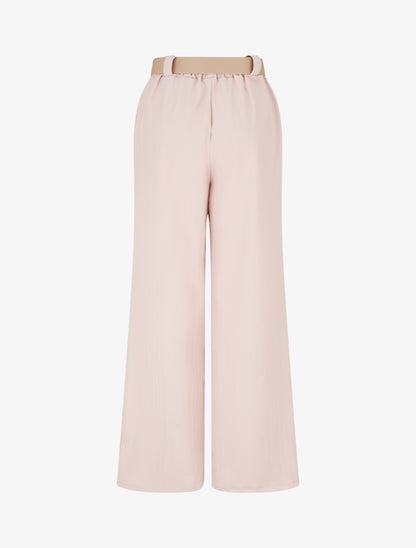 Pantalon ample à motif rayé - Rose - 2