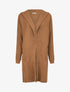 Gilet en maille à capuche - Camel - 1
