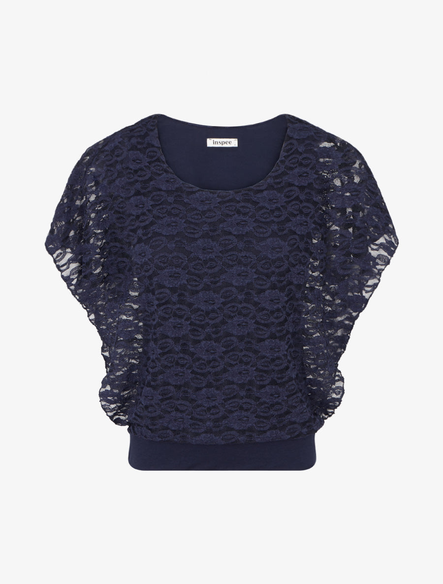 Top boule encolure ronde - Marine