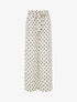 Pantalon élastiqué à pois - Beige - 1
