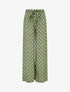 Pantalon élastiqué à pois - Kaki - 1