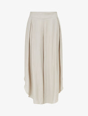 Pantalon texturé style sarouel fendu - Taupe clair - 1