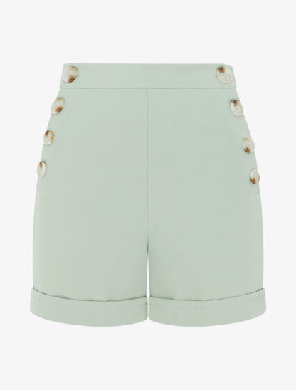 Short uni taille haute - Vert d&