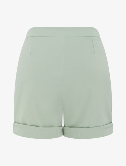 Short uni taille haute - Vert d&