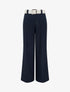 Pantalon uni élastiqué - Marine - 1