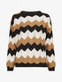 Pull basique zig-zag tricolore - Camel - 4