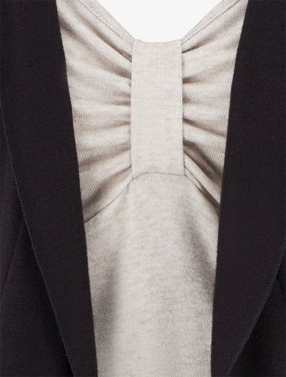 Pull style gilet en trompe l&