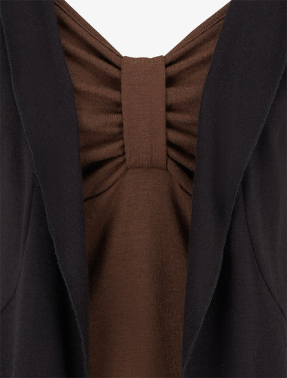 Pull style gilet en trompe l&