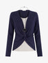 Pull style cache-coeur effet torsadé - Marine - 1
