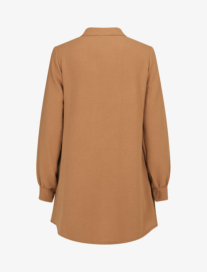 Chemise à double pans - Camel - 2