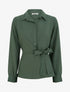 Top manches longues style chemise à nouer - Kaki - 1