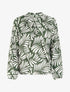 Blouse imprimé fantaisie coupe boule - Kaki - 1