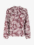 Blouse imprimé fantaisie coupe boule - Lie de vin - 1