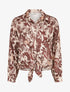 Chemise fluide à nouer imprimé fleuri - Marron - 5