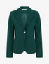 Blazer cintré à un bouton et épaulettes - Vert foncé - 1