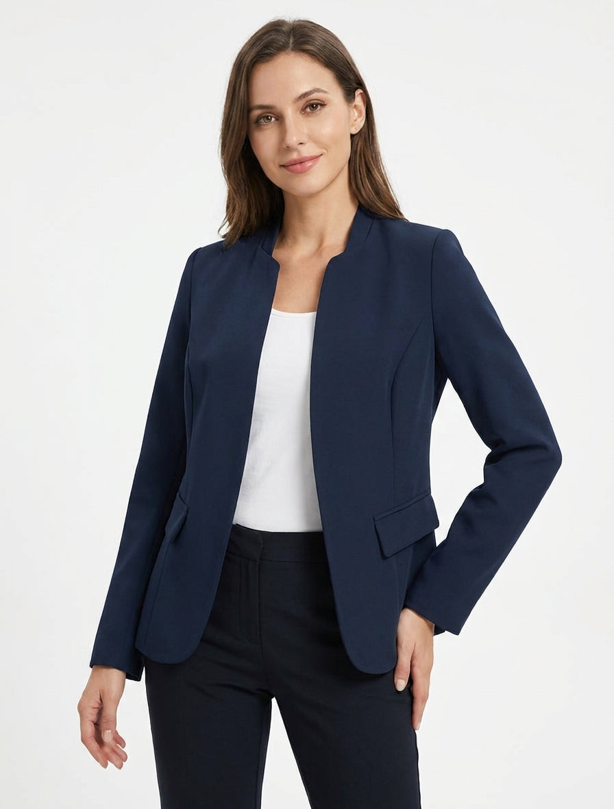 Veste droite à épaulettes - Marine