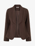 Blazer ouvert en feutrine motif chevron - Marron - 1