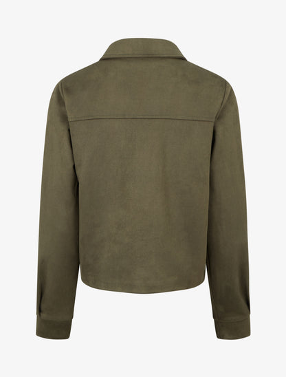 Veste zippée effet daim - Kaki - 2