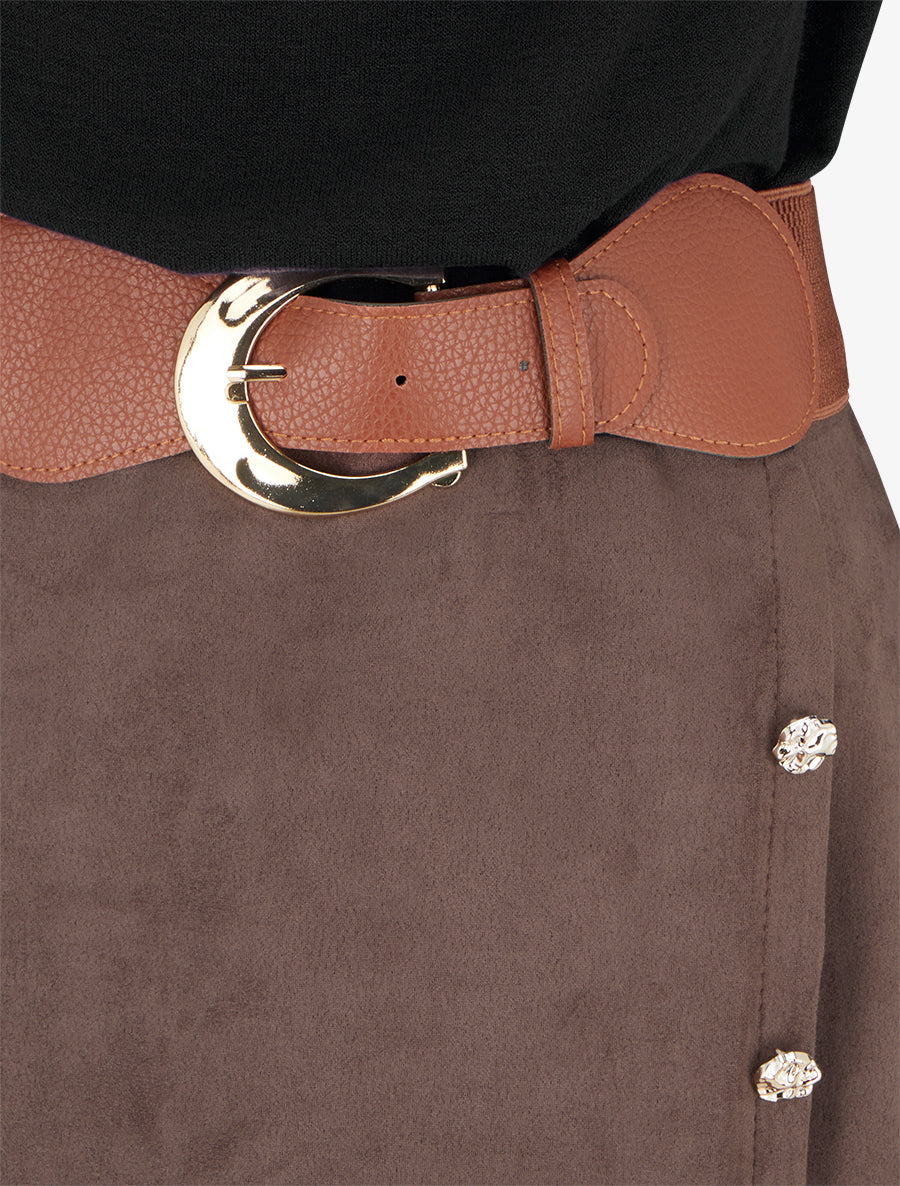 Robe bimatière droite style portefeuille - Noir - 3