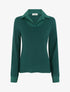 Pull fin coupe droite à col à pied - Vert foncé - 1