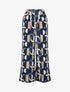 Pantalon ample à imprimé rétro - Marine - 1