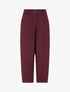 Pantalon uni à fermeture boutonnée - Lie de vin - 1