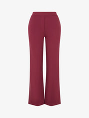 Pantalon uni coupe droite - Bordeaux - 1